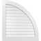 Ekena Millwork Quarter Round Top Right Surface Mount PVC Gable Vent w/ 3-1/2"W x 1"P Standard Frame, 34"W x 38"H GVPQR34X3801SF - alternate 1
